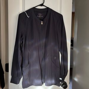 Cherokee infinity scrub jacket. Grey. Size medium. Never worn